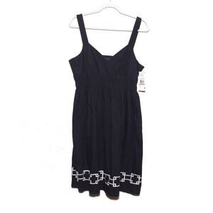 NEW Tommy Hilfiger Cotton Sleeveless Sundress Size 12 Black
